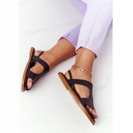 Leather Sandals With Cuff Big Star HH274715 Black 1