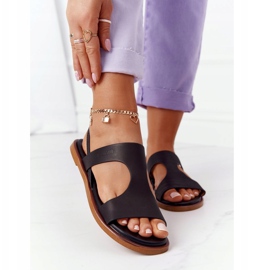 Leather Sandals With Cuff Big Star HH274715 Black 2