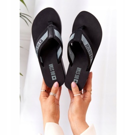 Women's flip-flops on the wedge Big Star HH274A096 Black grey 1 Women's flip-flops on the wedge Big Star HH274A096 Black grey 1