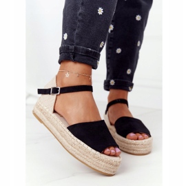 Black Megara Black Sandals On The Braided Platform beige 2 Black Megara Black Sandals On The Braided Platform beige 2