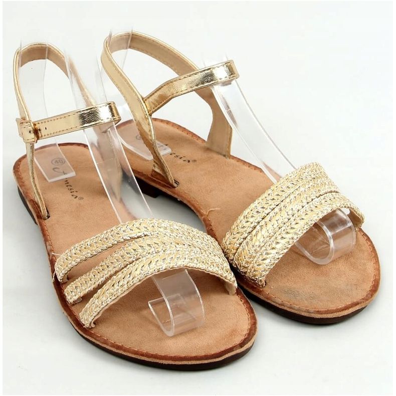 Gold women's sandals N-70 Gold golden 1