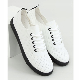 Black and white lace-up sneakers LA44 Black 1