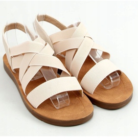 Sandals with rubber straps Beige 9225 Beige 1