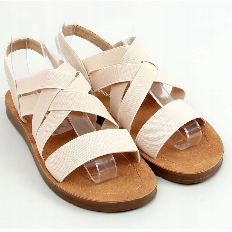 Sandals with rubber straps Beige 9225 Beige 1