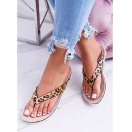 Flip-flops On Cork Lu Boo Leopard brown 1