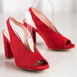 S. BARSKI Built Sandals S.BARSKI red 2