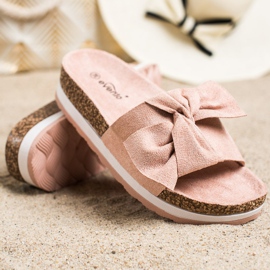 Evento Light Slippers On The Platform pink 1