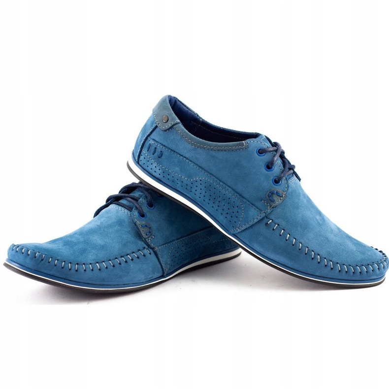 KOMODO Shoes Men's moccasins 875 blue 4
