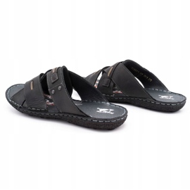 Kampol Men's leather slippers 201/3 black 4