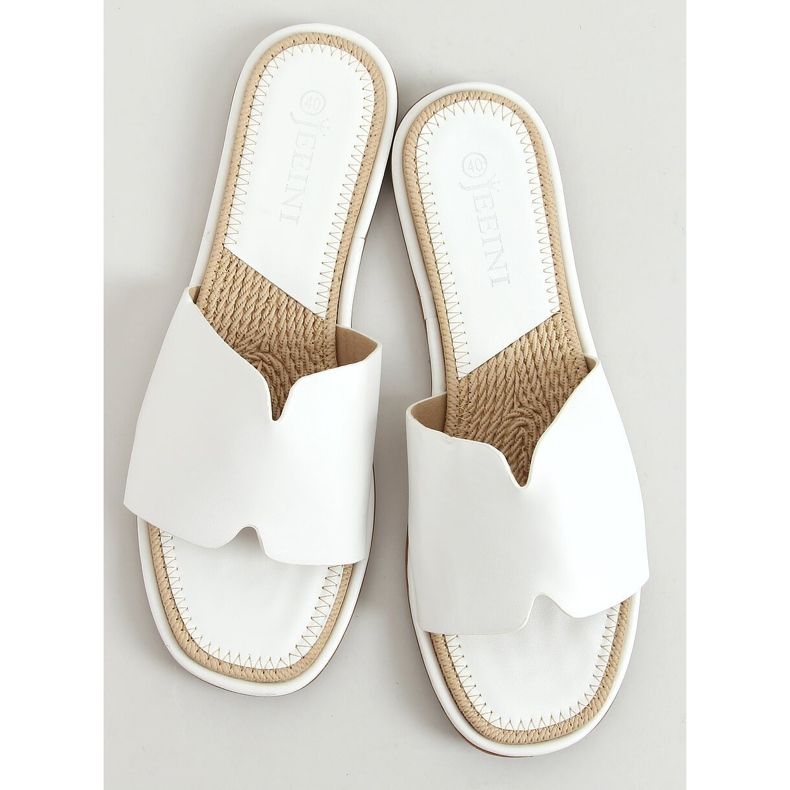 White women's slippers 395 White 1