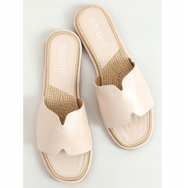 Women's beige slippers 395 Beige 1