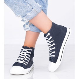 Women's navy blue Gampa ankle sneakers 1