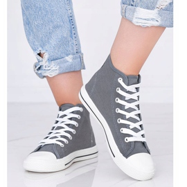 Gray women's sneakers Gampa ankle grey 1