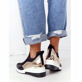 PE1 Wedge Sneakers Black and Gold City Beat 2 PE1 Wedge Sneakers Black and Gold City Beat 2
