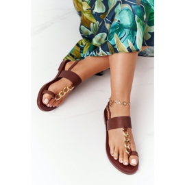 Leather Sandals Flip-flops Big Star HH274706 Brown 2 Leather Sandals Flip-flops Big Star HH274706 Brown 2