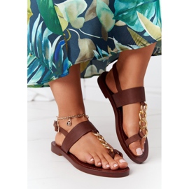 Leather Sandals Flip-flops Big Star HH274706 Brown 1 Leather Sandals Flip-flops Big Star HH274706 Brown 1