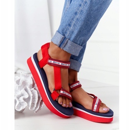 Foam Sandals On The Big Star HH274A102 Red Platform navy blue 2