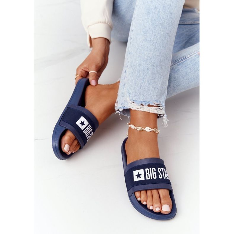 Women's Slippers Big Star HH274A015 Navy Blue 1