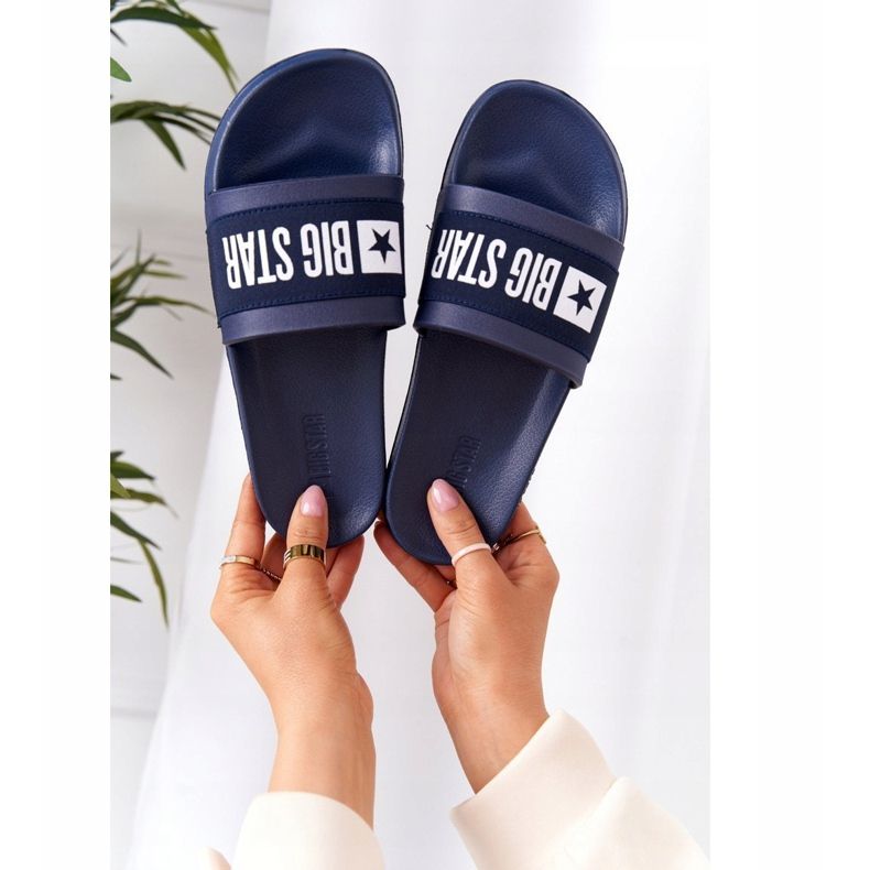 Women's Slippers Big Star HH274A015 Navy Blue 2