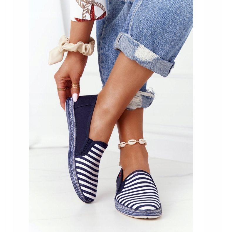 Women's Espadrilles Big Star HH276002 Navy Blue-White 2 Women's Espadrilles Big Star HH276002 Navy Blue-White 2