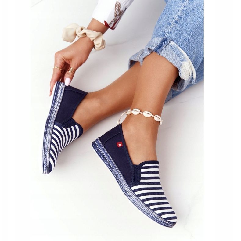 Women's Espadrilles Big Star HH276002 Navy Blue-White 1 Women's Espadrilles Big Star HH276002 Navy Blue-White 1