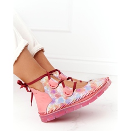Women's leather boots Maciejka Pink 04457-15 blue orange green yellow 5
