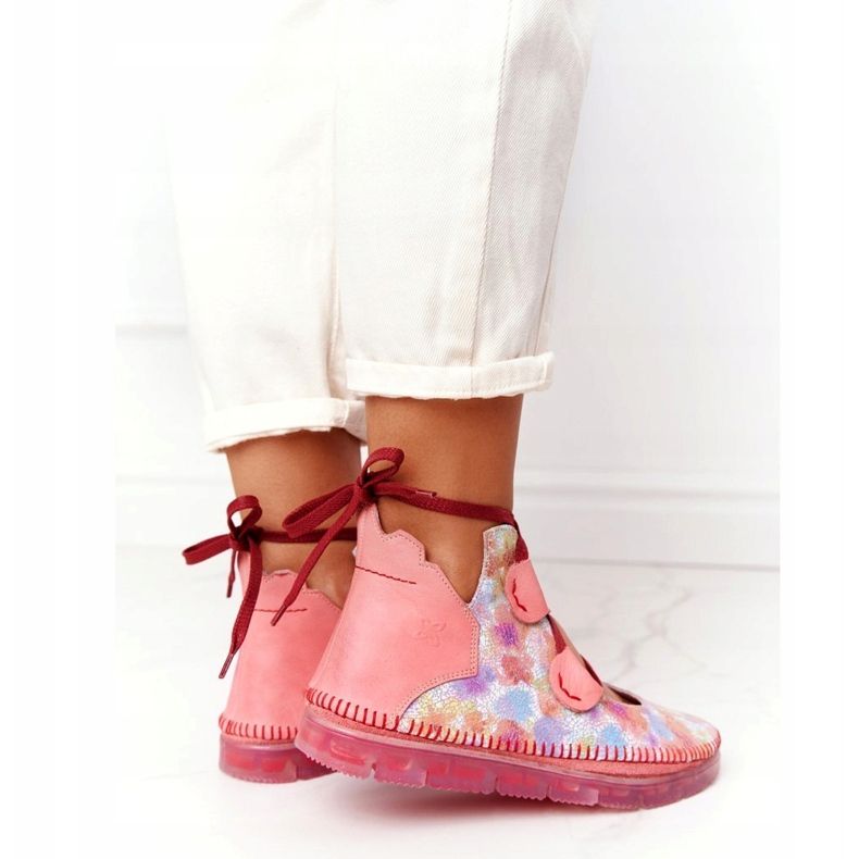 Women's leather boots Maciejka Pink 04457-15 blue orange green yellow 3