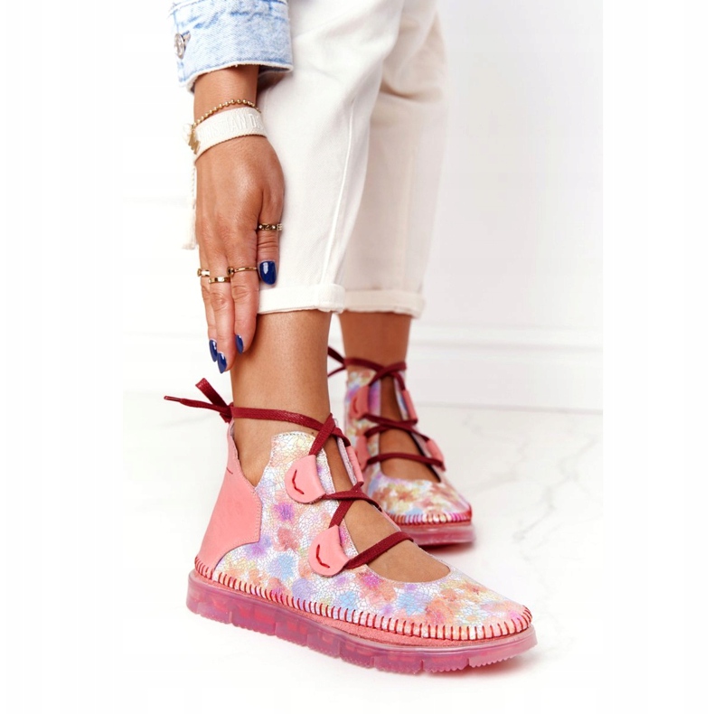 Women's leather boots Maciejka Pink 04457-15 blue orange green yellow 1