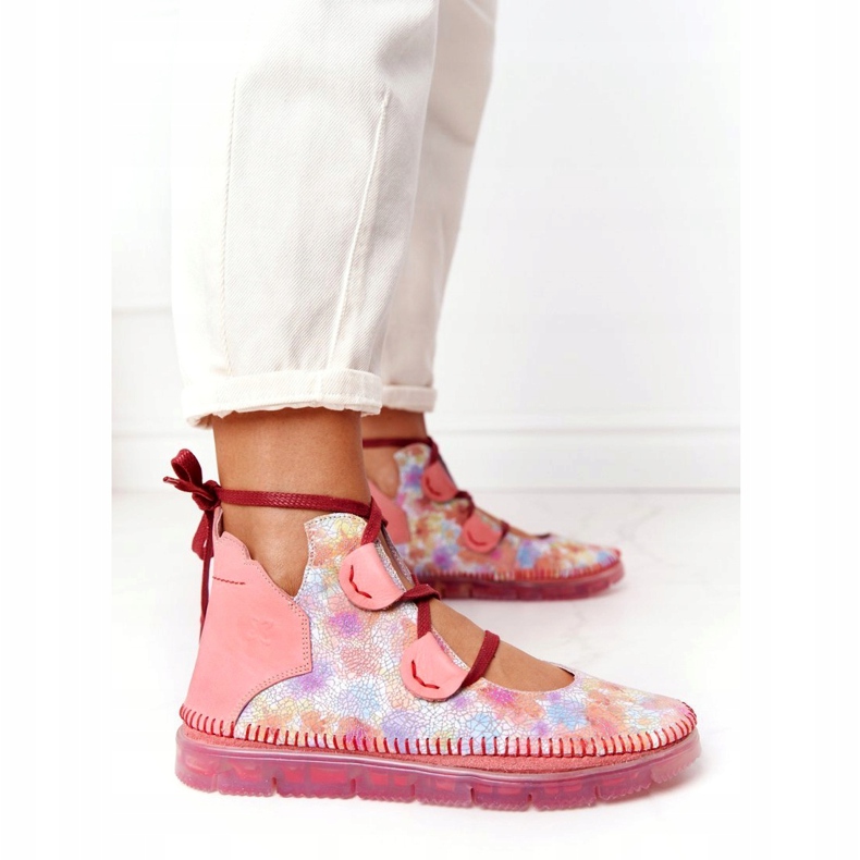 Women's leather boots Maciejka Pink 04457-15 blue orange green yellow 2