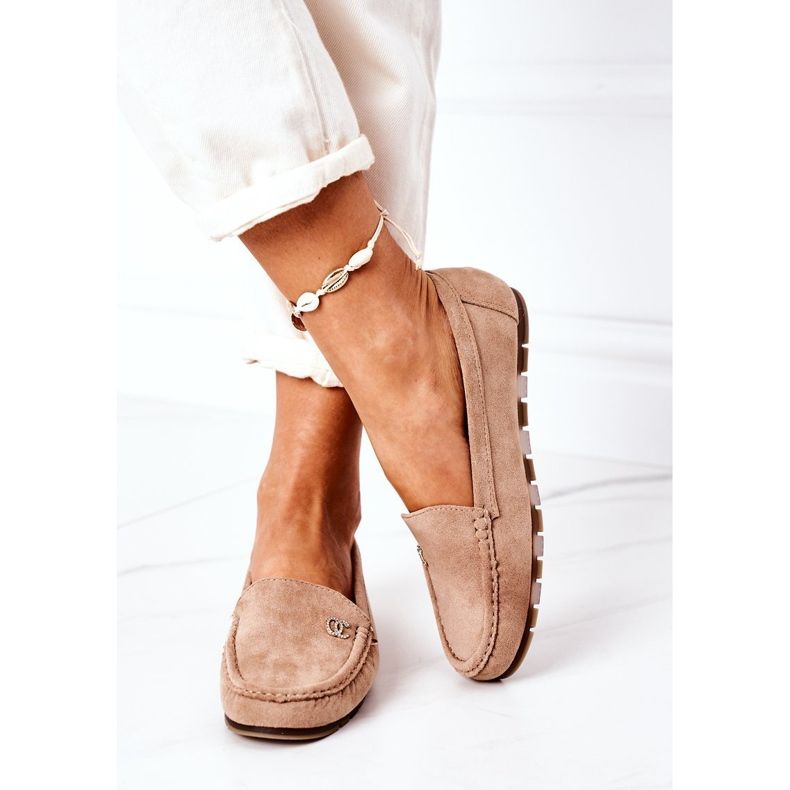 PS1 Women's Suede Loafers Light Brown Madelyn beige 1 PS1 Women's Suede Loafers Light Brown Madelyn beige 1
