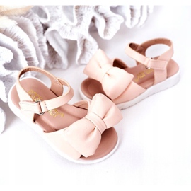 FR1 Children's Sandals With A Bow Pink Abbie 2