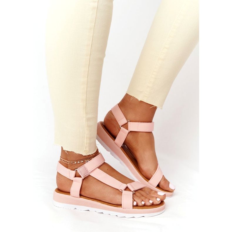 MSMG Women's Sandals On A Stranger Rubber Sole pink 2