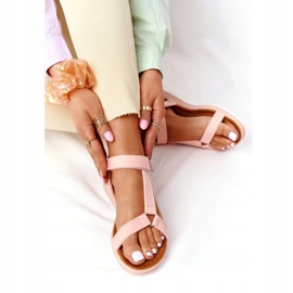 MSMG Women's Sandals On A Stranger Rubber Sole pink 4