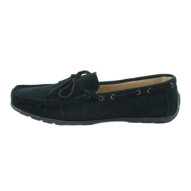 American Club JK05 leather women's loafers blue 1