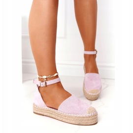 Espadrilles On The Straw Platform Violet Bali purple 3