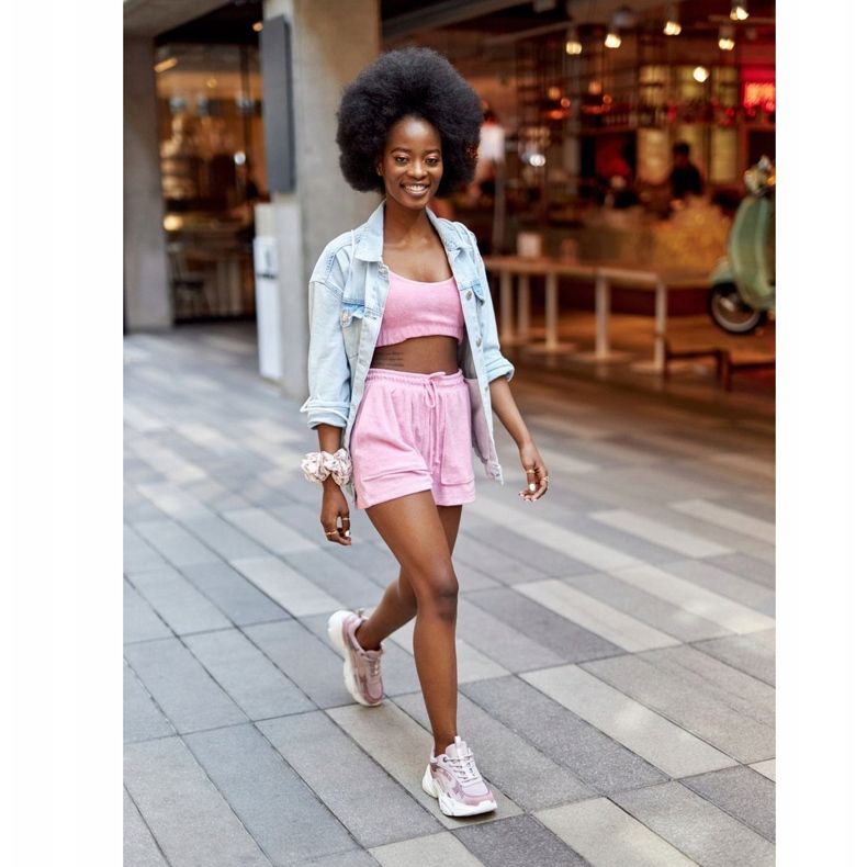 Women's Sport Shoes Memory Foam Big Star HH274258 Violet purple pink 1