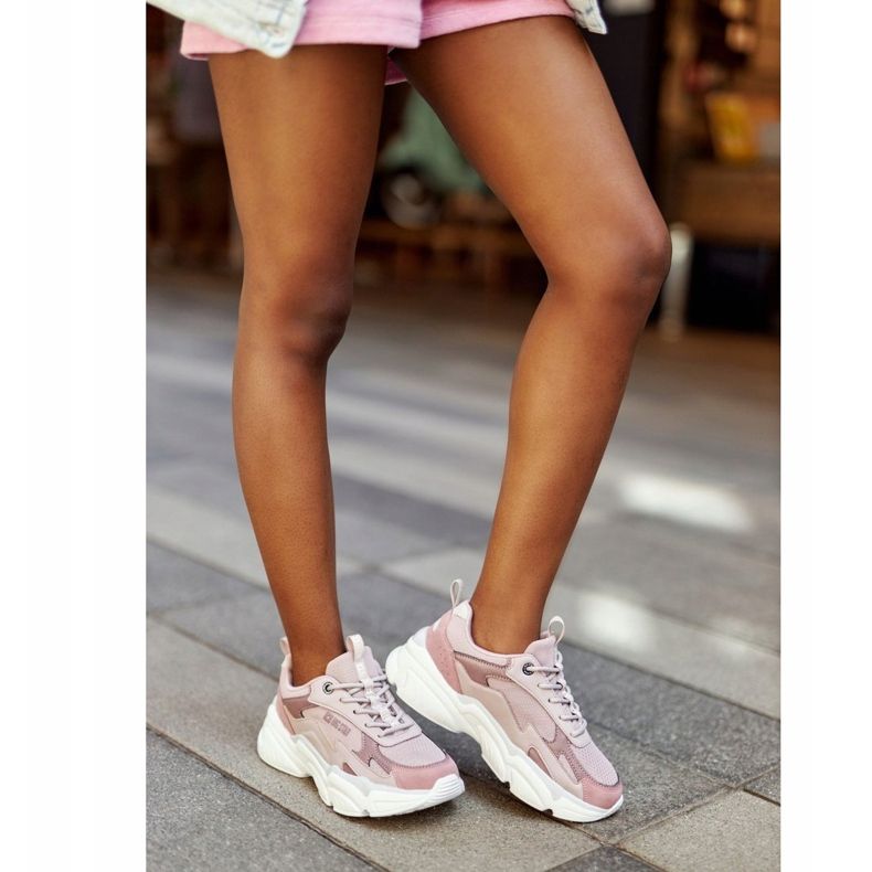 Women's Sport Shoes Memory Foam Big Star HH274258 Violet purple pink 2