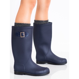 SHELOVET High rubber galoshes navy blue blue 1