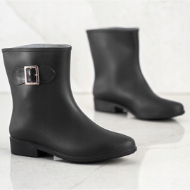 SHELOVET Rubber galoshes with buckle black 2