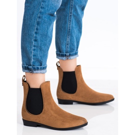 SHELOVET Brown Suede Wellies 1