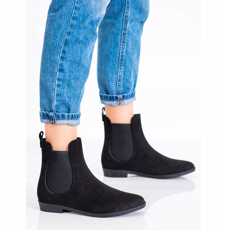 SHELOVET Black Suede Wellies 1 SHELOVET Black Suede Wellies 1