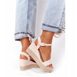 PS1 Beige Balearic Wedge Sandals 6