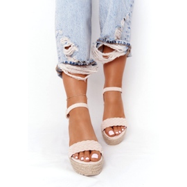 PS1 Beige Balearic Wedge Sandals 4