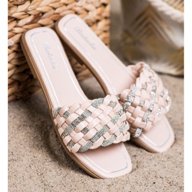 Balada Slippers With Cubic Zirconia beige 2