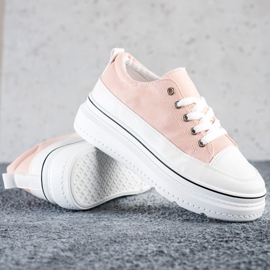 Seastar Fashionable Sneakers On The Platform pink 1