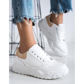 SHELOVET Fashionable White Sneakers 2