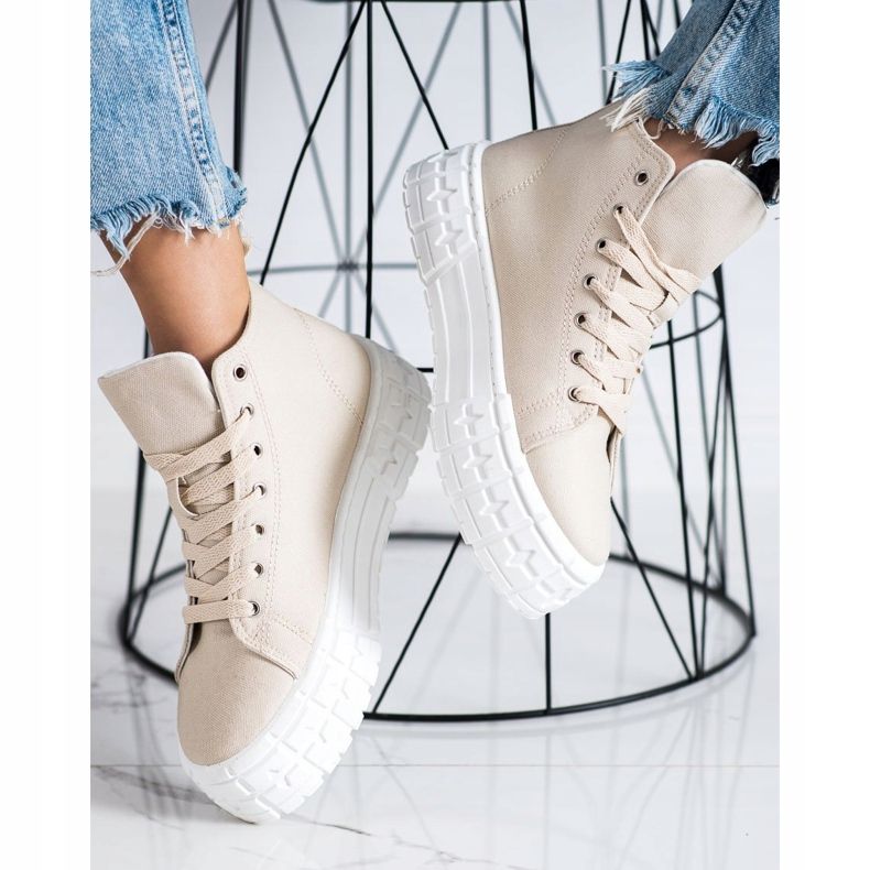 Goodin High Fashion Sneakers beige 1