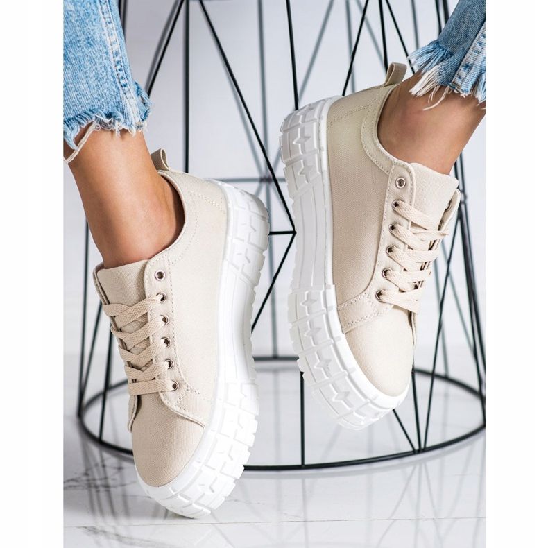 Goodin Beige Fashion Shoes Sneakers brown 1