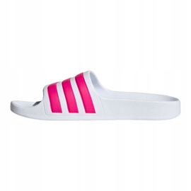Adidas Adilette Aqua Jr EF1748 slippers white pink 1 Adidas Adilette Aqua Jr EF1748 slippers white pink 1