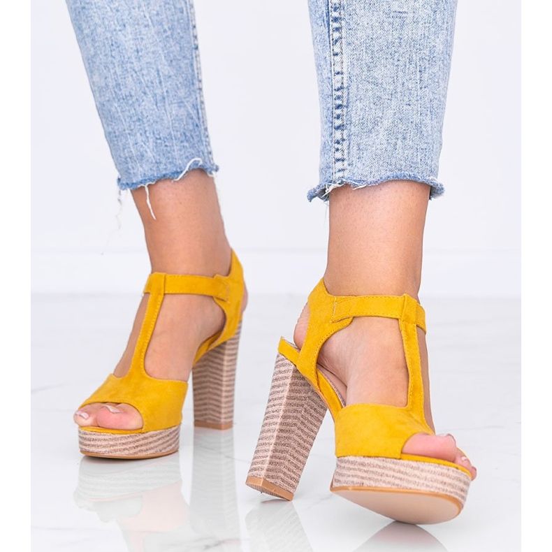 Mustard sandals on Fily's post yellow 1